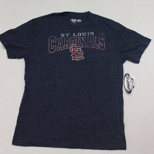 St Louis Cardinal Men Blue Tee Shirt Casual Short Sleeve Size Large